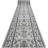 Rugsx Alfombra de pasillo BCF MORAD Klasyk clásico gris 90 cm 90x190 cm
