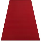 Rugsx Alfombra con refuerzo de goma RUMBA 1974 un solo color burdeos, rojo 60x150 cm