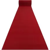 Rugsx Alfombra de pasillo con refuerzo de goma RUMBA 1974 Boda un solo color burdeos, rojo 80cm 80x360 cm