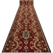 Rugsx Alfombra de pasillo BCF WIOSNA burdeos 80 cm 80x520 cm