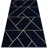 Rugsx Matto emerald yksinomainen 1012 glamouria, tyylikäs geometrinen laivastonsinin