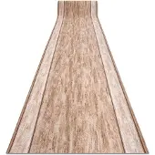 Rugsx Alfombra de pasillo con refuerzo de goma RAMA beige 100cm 100x380 cm