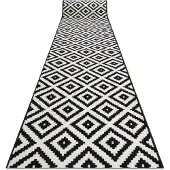 Rugsx Matto bcf morad ruta timantteja musta / kerma 120 cm