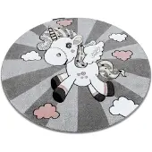 Rugsx Matto petit unicorn sunnuntai pyörä harmaa
