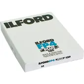 Ilford FP4 Plus 125 8x10' mustavalkofilmi