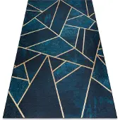 Rugsx Andre 1173 matto mosaiikki, geometrinen liukumaton - turkoosi / kulta