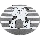 Rugsx Matto petit puppy koira pentu pyörä harmaa