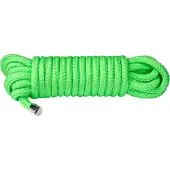 Ouch! - Pimeässä hohtava köysi, 5 m, kestävä, bondageen, vihreä