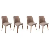 Skye Decor 4 tuolin setti, , 50x90x49 cm, beige/ruskea