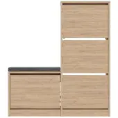 CALICOSY Kaappi , 105x118,5x26cm, vaalea beige