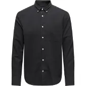 Only & Sons Onsgudmund Slim 1-Pkt Solid Shirt Noos - Black - XXL