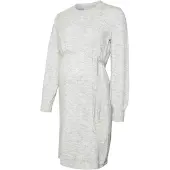 Mamalicious Mlnewanne L/S Abk Knit Dress A. Noos - Grey - M
