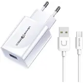 Usams Charger T22 18W QC 3.0 with USB-C kable
