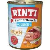 Rinti 6x800g Kennerfleisch Junior kana koiran märkäruoka
