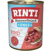 Rinti 6x800g Kennerfleisch Junior nauta koiran märkäruoka