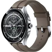 Xiaomi Mi Watch 2 Pro Silver yhdistetty kello ja ruskea nahkaranneke FD