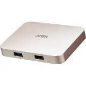 Aten USB-C 4K Ultra Mini -telakka ja Power Pass-through USB 3.0 (3.1 Gen 1) -porttien määrä 1, USB 2.0 -porttien määrä 1, HDMI-porttien määrä 1, USB 3