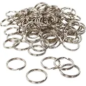 Creativ Company Avaimenperä, Ø 25 mm, metallia, 100 kappaleen pakkaus.