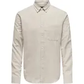 Only & Sons Onsgudmund Slim 1-Pkt Solid Shirt Noos - Cream - XS