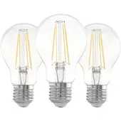 Eglo LED-lamppu A60 Standard 7W/827 806 lumen clear 3-pack E27