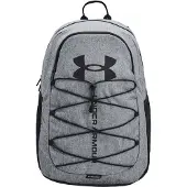 Under Armour Unisex-Adult Hustle Sport -reppu, harmaa, keskikokoinen meleerattu (012)/musta, yksi koko sopii kaikille