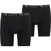 Puma Men Sport Cotton Long Boxers 2 - Black - L