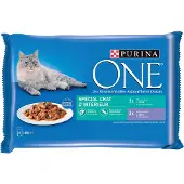 Purina One 24x 85g Sensitive Kana ja tonnikala märkäruokaa kissoille