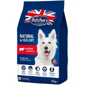Butcher´s 10kg Natural & Healthy nauta koiran kuivaruoka