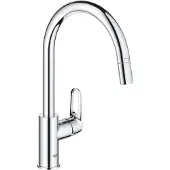 GROHE Keittiöhanat - Kromattu - Korkea C - Uuttava suihku - 360 kierto - Virtausrajoitin - Start Flow -