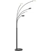FISCHER&HONSEL GMBH Led lattiavalaisin Dent, himmennettävä, Musta, Olohuone/ruokailutila, Metalli, Moderni, lattiavalaisin
