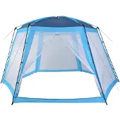vidaXL Uima-altaan teltta 500x433x250 cm sininen