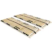 vidaXL Sängyn sälepohjat 2 kpl 28 säleellä 7 vyöhykettä 80x200 cm