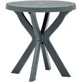 vidaXL Bistropöytä vihreä Ø70 cm muovi