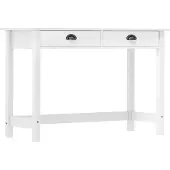 vidaXL Sivupöytä Hill 2 laatikolla 110x45x74 cm täysi mänty