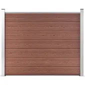 vidaXL Aitapaneeli WPC 180x146 cm ruskea