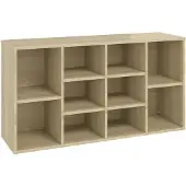 vidaXL Kenkien s?ilytyspenkki Sonoma-tammi 103x30x54,5 cm lastulevy
