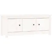 vidaXL Kenkäkaappi valkoinen 110x38x45,5 cm täysi mänty