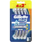 Gillette Blu3 Comfort (6 + 2 kpl)