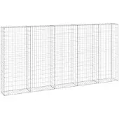 vidaXL Gabion-kivikori kansilla galvanoitu teräs 300x30x150 cm