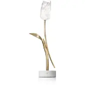 Slamp Design-pöytävalaisin Tulip, himmennettävä, Messinki/kulta, Olohuone/ruokailutila, Synteettinen materiaali, Design