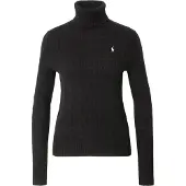 Ralph Lauren Wool-Cashmere Cable Turtleneck Sweater - Black - S