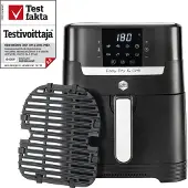 OBH Nordica Easy Fry & Grill Precision 2In1 Sort - Air Fryer - Black - 4.2 L