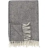 Klippan Yllefabrik Chevron villapeite Harmaa