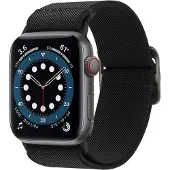 Spigen Fit Lite Apple Watch Series Ultra 3/2/Ultra/11/10/9/8/SE 3/(2022)/7/SE/6/5/4/3 Ranneke - 49mm/46mm/45mm/44mm/42mm - Musta