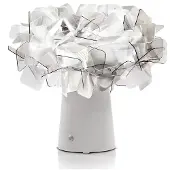 Slamp Design-pöytävalaisin Clizia, himmennettävä, Alumiini/harmaa/sinkki, Olohuone/ruokailutila, Synteettinen materiaali, Design