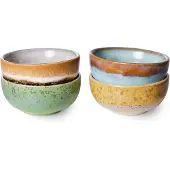 HK Living 70s Ceramics Kulhot Xs 4 kpl setti Castor