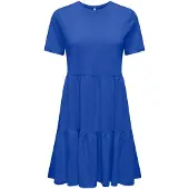 ONLY Onlmay Life S/S Peplum Dress Box Jrs - Blue - S
