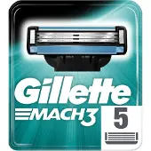 Gillette Mach3 Men's Razor Blade Refills 5 kpl