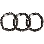 Cloud & Glow Silk Scrunchies 1 cm Charcoal