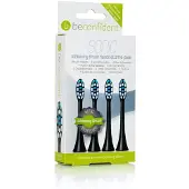 Beconfident Whitening Sonic 4-pack tootbrush heads black